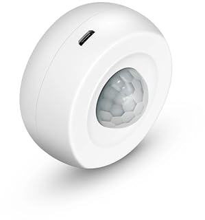 Kraslaw TUYA Smart WiFi Bewegungsmelder PIR 360° – Motion Sensor mit USB- oder Batteriebetrieb, Smart Life App, Alexa & Google Assistant, ohne Gateway