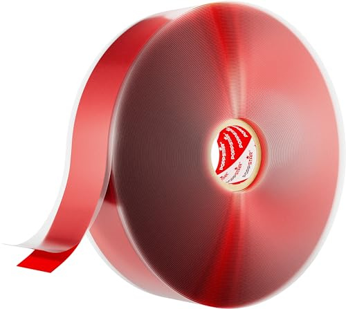 POPPSTAR selbstverschweißendes Silikonband, 11m x 25mm, Isolierband und Dichtungsband (Wasser, Luft), rot, 1 Rolle