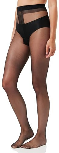 Hudson Damen Simply Shine 15 2-Pack transparent schimmernd Strumpfhose, 15 DEN, Black 0005, 44/46 (2er Pack)