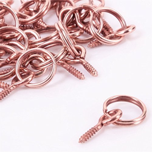 50x Picture Frame Screw Eye Rings/Hooks - Photo/Canvas Tiny/Mini Wall Hangers