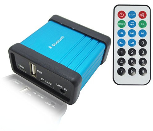 DollaTek Bluetooth Wireless Portable Audio Receiver Box avec télécommande, TF Support de Carte USB Decording Play, Musique stéréo Bluetooth Module émetteur