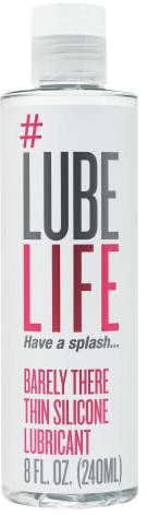 #LubeLife dünnes Gleitmittel auf Silikonbasis, 237 ml, Intimgleitmittel für empfindliche Haut, für Männer, Frauen und Paare, frei von Parabenen und Glyzerin, wasserfest