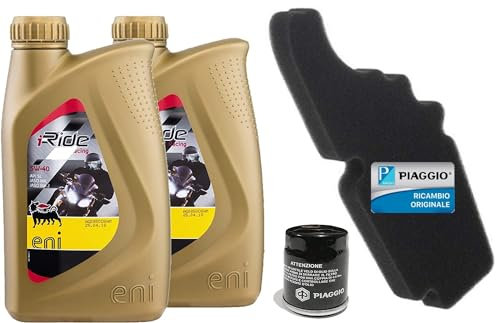 KIT TAGLIANDO FILTRO ARIA FILTRO OLIO ED OLIO PER PIAGGIO VESPA LX 50 FINO AL 2013 - LX 125 FINO AL 2013 - VESPA LX 150 FINO AL 2013 ORIGINALE.