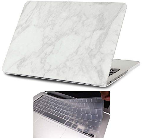 FINDING CASE For MacBook Air 11.6 A1370 / A1465，BUNDLE 2 In 1 MacBook Air 11-inch,Rubberized Matte Plastic Hard Shell Case With UK/EU layout Silicone Keyboard Cover (White marble)