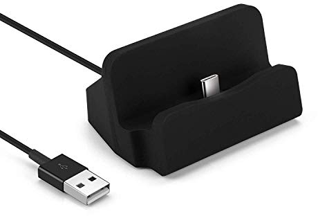 Docking Station Type C Charging Station Charger Compatible with iPhone 15 Plus Pro Max Samsung Galaxy Z Flip 5 Z Fold 5 S23 Ultra S22 S21 S20 10 Huawei Mate Xiaomi and More USB-C Devices in Black