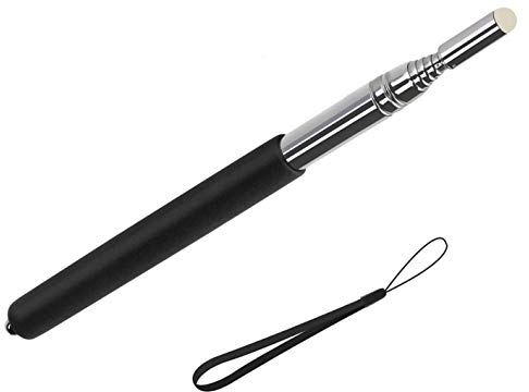 TANCUDER Lehrer Zeiger Teleskop Zeigestab Ausziehbar Teleskop Pointers Whiteboard Zeiger mit Lanyard für Lehrer, Schüler, Ingenieure, Ärzte, Administratoren (Schwarz)