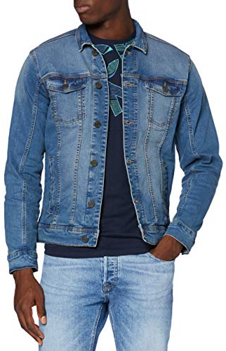 b BLEND 20710737 Veste en Jean, Denim Middle Blue (200291), XXL Hommes