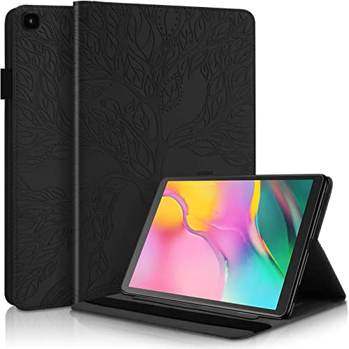 AsWant Funda para Samsung Galaxy Tab A 10.1 2019 SM-T510/T515 Slim Carcasa Cuero PU con Soporte Función para Samsung Galaxy Tab A 10,1 2019 SM-T510, Negro