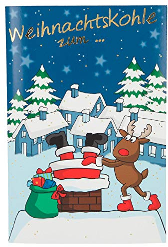 Depesche 11338-003 Weihnachtskarte mit Lichteffekten und Musik, aufklappbar, außen und innen mit spaßigen Texten Bedruckt, mit Umschlag, interaktiv, witzig & besonders originell