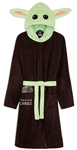 Disney Baby Yoda Vestaglia Uomo Invernale, Simpatica Giacca da Camera in Pile con il Piccolo Yoda Mandalorian, Regali Uomo Divertenti, Regalo di Natale (XL)