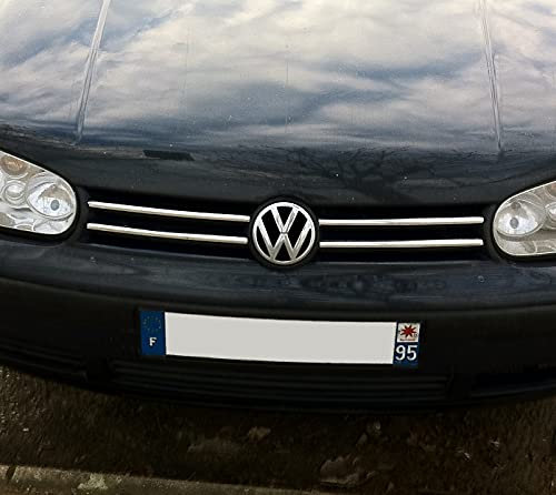 Luxyline - Varita de rejilla superior cromada, compatible con VW Golf 4