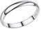 PROSILVER Herren Verlobungsring 925er Silber Minimalist 3mm glänzender Antragsring Hochzeitsring Memoirering Ewigkeitsring Schmuck für Männer Ring Größe 64