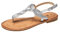 JOMIX Sandali Infradito Donna, Bassi, Estivi, Eleganti SD2146 (B Argento, 39)