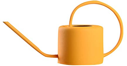 Arrosoir en fer avec bec étroit et poignée haute pour nettoyer les fleurs et les jardins Jaune