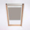 Dachfensterrollos für VELUX Dachfenster - Verdunkelungsrollo - Silberner Aluminiumrahmen (CK06, Hellgrau)