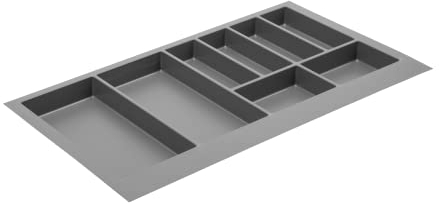GTV Range-couverts pour tiroirs d'armoire de cuisine Anthracite 840 x 472 mm