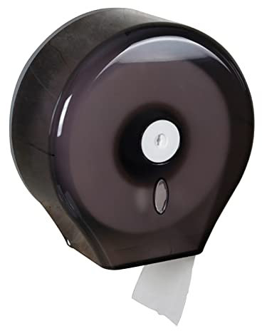 Reheyre Kommerzieller Toilettenpapierspender Groß Wandmontage Schloss Design Rolle Papierhalter Toilettenpapier Spender Schlüsselschloss Toilettenpapierhalter Klopapierhalter für Badezimmer Schwarz