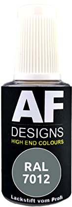 Alex Flittner Designs Lackstift RAL 7012 BASALTGRAU stumpfmatt 20ml Reparaturstift Acryl Retuschierlack Reparaturlack Holz Metall Möbel Bad