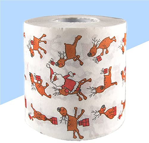 Zerodeko Papier Toilette Imprimé avec Motif Élan Rouleau Papier Toilette Fantaisie Dimensions