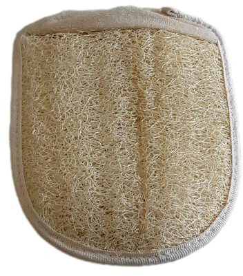 Gant Exfoliant Loofah Egyptien, Gommage naturel Efficace, Soins du Corps et Visage Femme et Homme, Douche et Bain, SPA, Gants de luffa 100% Naturel, Gant Ovale Luxe Souple (20x14,5 cm) Beige