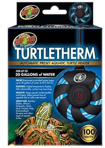 Zoo Med TURTLETHERM Chauffage automatique préréglé pour tortues aquatiques (jusqu'à 100 gallons) 100 W