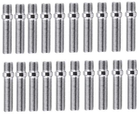 pour Kit de Conversion de Goujons, Goujons de Roue Allongés M12x15 20pcs Conversion de Goujons de Roues Allongées de 50 Mm Adaptateur à Vis 12x1,5 à 12x1,5 Adapté au Kit de Conversion de Goujons de Ro