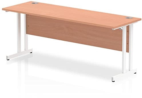 Dynamic Office Solutions Impulse 1800mm Slimline Desk Cantilever Leg Beech White