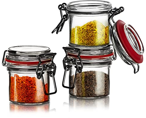 BigDean 12er Set Vorratsgläser 125ml - Drahtbügelglas Gewürzglas mit Deckel & Bügelverschluss - Made in Germany – Einmachgläser zum luftdichten Aufbewahren, Einlegen & Einkochen
