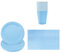 Aisszhao Solid Color Light Blue Tableware Set Decor,20 Paper Napkins 16 Cups Plates in Blue,Disposable Birthday Decorations for Him,Her,Men,Women,Adults Party,Kids Party (AZCSCJ0308)