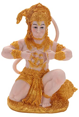 HADIIH Gold Hanuman Statue Indischer Lord Skulptur Indien Figuren Sammlung Idol Murti Skulptur für Ornament