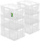 PAFEN 6x Euro Stapelbox 28l - 43 x 35 x 24 cm - Aufbewahrungsbehälter Euro-box Transparent Stapelkasten Transport Eurobehälter aus PP