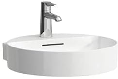 Laufen VAL Handwaschbecken, unterbaufähig, ohne Hahnloch, ohne Überlauf, 400x425mm, H811281, Farbe: weiss matt
