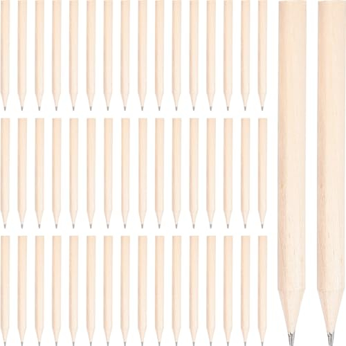 Angoily 50 Stück Mini Bleistift Kurze Runde Bleistifte Mini-Holz-Hb-Bleistifte 3 5-Zoll-Halbstifte Vorgespitzte Bleistifte Für Kindergarten- Und Vorschulkinder Schulbedarf