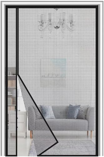 Apertura Laterale Zanzariera Magnetica per Porte 140x250CM Fibra di vetro,Reversibile Sinistro Destro Zanzariera Magnetica per Porte Finestra，Facile da Installare，Resistente agli strappi