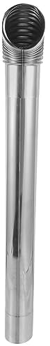 Hose Thicken Stove with Elbow 22.8in Stainless Steel Straight Exhaust 90 Degree Elbow Stove Extension Tube Chimney Flue Exhaust Pro