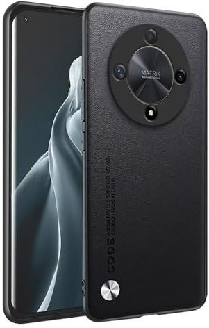 HONLEN Custodia per HONOR Magic6 Lite 5G (6.78 Inches) Cover per Telefono Aziendale con Retro in Pelle, Nero
