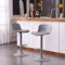 YOUNIKE Barhocker 2er Set Grau, Modern Design Höhenverstellbar Drehstuhl, Küchenstühle Tresenstuhl mit Rückenlehne & Fußstütze, Hohe Barhocker für Bartheke Küche