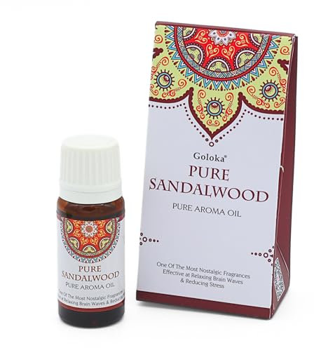 Goloka Duftöl - Naturdüfte für Aromatherapie, Raumduft, Diffusor, Duftlampe (Pures Sandelholz)