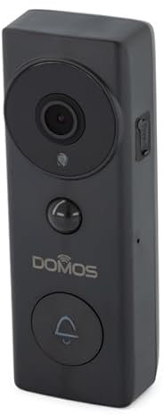 Domos - Campanello Video Intelligente HD | Campanello aggiuntivo per Interni | Visione Notturna e sensore di Movimento | Compatibile con Alexa e Google | Monitoraggio Domestico