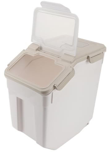 Diseño de Sellado de Contenedor de Almacenamiento de Arroz de Material Espesado, Uso Multifuncional y Diseño Exquisito, Tapa con Cerradura y Taza Medidora para Arroz (25 kg/55,1