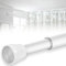 Barra Extensible Cortina Barra Extensible Cortina Barra Cortinas Extensible Barra Ducha Sin Taladros Ni Tornillos Para Cortinas Para Estanterías Ventanas De Cocina (Blanco 73-175cm，Φ25mm)