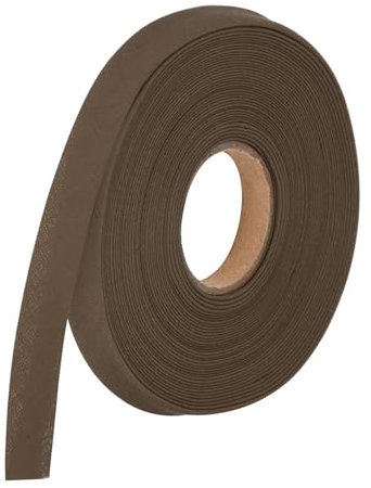 QUARKZMAN 12mm Baumwollköperband Baumwollband Saumband zum Nähen, Säumen, Quilten, Einfassen, Handwerk (Braun 10 Yards)