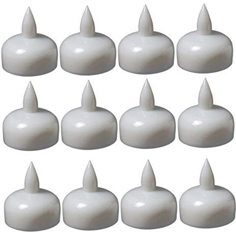 Hoement 12stücke Wasserdichte Schwimmkerzen Für Bathtub Und Spa Warmweiß Flackern Dekorative Unterwasserleuchten Für Party Und Gartenbeleuchtung