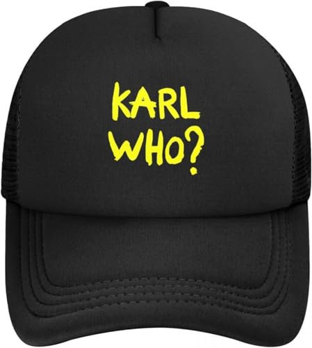 IEOGHWXY Baseballkappe Snapback Sonnenhut verstellbare Baseballkappe für Herren und Damen Klassische Unisex-Mütze mit Karl Who-Slogan gelbe Farbe Geburtstagsgeschenk für Männer und Frauen