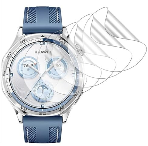 CUFEREDU 6 pcs Pellicola idrogel per Huawei Watch GT 5 Pro 46mm 1.43 GT5 Pro Smartwatch Soft TPU Pellicola in gel Protezione dello schermo Autoguarigione, Installazione facile, Sensibile al tocco