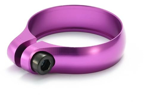 Bicycle Seat Clamp Road Bicycle Seat Post Clamp Super Light Titanium Alloy Saddle MTB Bike for 27.2/31.8/31.6/34.9mm Seatpost Clamps Bicycle Seat Post Clamp(Purple 31.8MM)