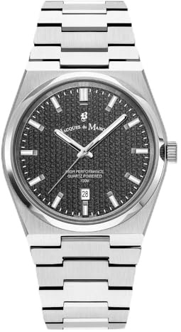 Tikkers Jacques du Manoir Swiss-Made Horizon Gents Silver Plated Bracelet Watch