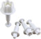 4Pcs White Flower Plunger Cookie Cutter DIY Blossom Flower Cake Fondant Mold Plastic Cake Decorating Tools Baking Accessories Cookie Cutters for Baking Plastic,Baking Tools and Accessories