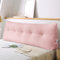 WUIOYNF Weiches Keilkissen Bett Großes Rückenkissen, bequem und stützend, Lesekissen Wandkissen Lendenkissen für Couch und Betten, Stützkissen, Nackenkissen mit abnehmbarem Bezug(Rosa-200x20x50cm)