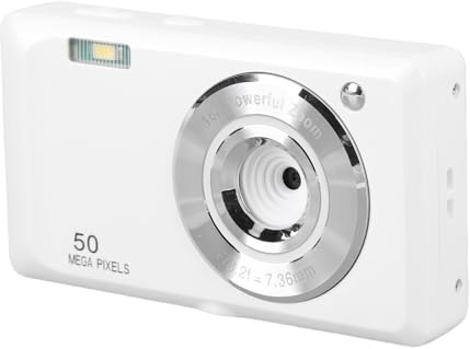 4K 50 MP Digitalkamera mit 16x Zoom & Autofokus, 2,7 tragbare Reisekamera, Kompakte Vlogging -Kamera für Anfänger mit Webcam -Modus